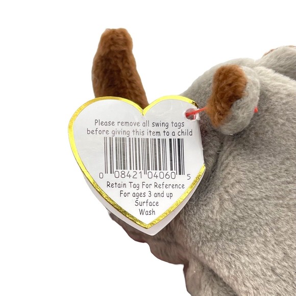 Ty Beanie Baby Babies SPIKE The Rhinoceros Rhino Original Vintage Plush RETIRED - Picture 10 of 10